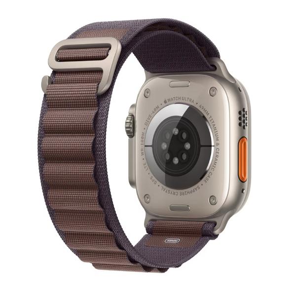 Curea pentru Apple Watch 49mm MT5Q3ZM/A, Alpine Loop, Medium (Indigo)