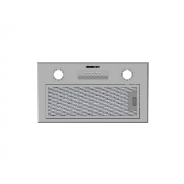 Hota incorporabila HEINNER HBIH-MD600IX, 610 m3/h, 3 viteze, 215 W, LED 2x1.5 W, Filtru aluminiu (Inox)