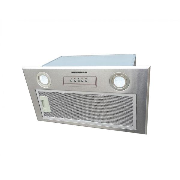 Hota incorporabila HEINNER HBIH-MD600IX, 610 m3/h, 3 viteze, 215 W, LED 2x1.5 W, Filtru aluminiu (Inox)