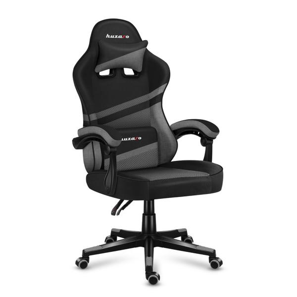 Scaun gaming Huzaro HZ-Force 4.4, Mesh, Cotiere moi, Perne lombara & cervicala, Cadru otel (Gri)