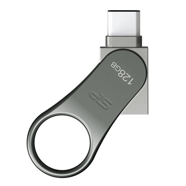 Stick USB Silicon Power Mobile C80, 128GB, USB 3.0 Type-C (Argintiu)