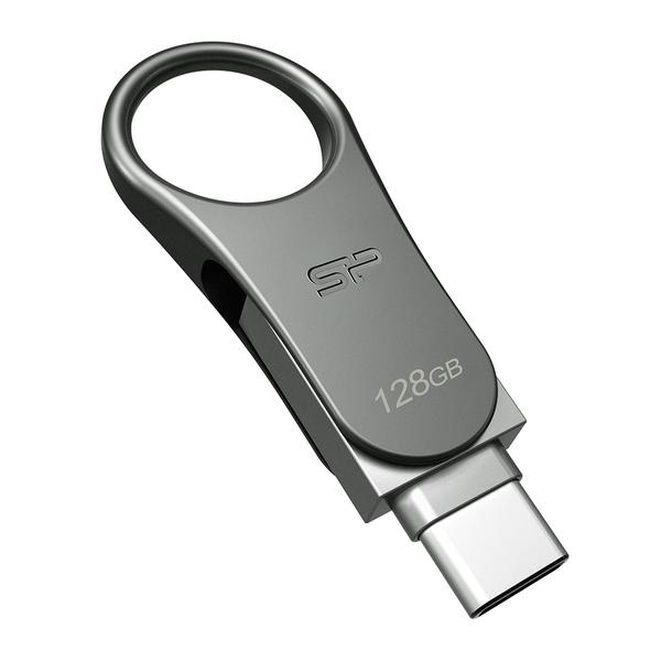 Stick USB Silicon Power Mobile C80, 128GB, USB 3.0 Type-C (Argintiu)