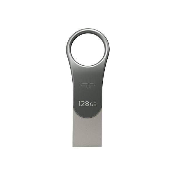 Stick USB Silicon Power Mobile C80, 128GB, USB 3.0 Type-C (Argintiu)