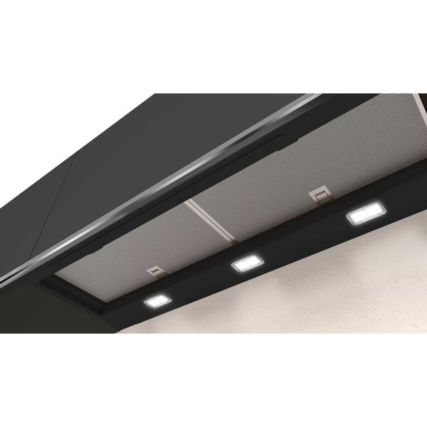 Hota complet incorporabila NEFF D95XAM2S0 LED Lighting touch control, 90cm, clear glass black printed, Convertibil, Clasa energetica B (Negru)
