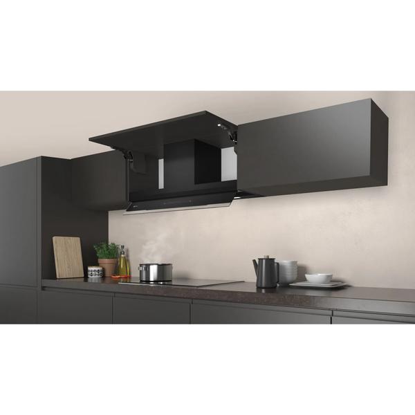 Hota complet incorporabila NEFF D95XAM2S0 LED Lighting touch control, 90cm, clear glass black printed, Convertibil, Clasa energetica B (Negru)