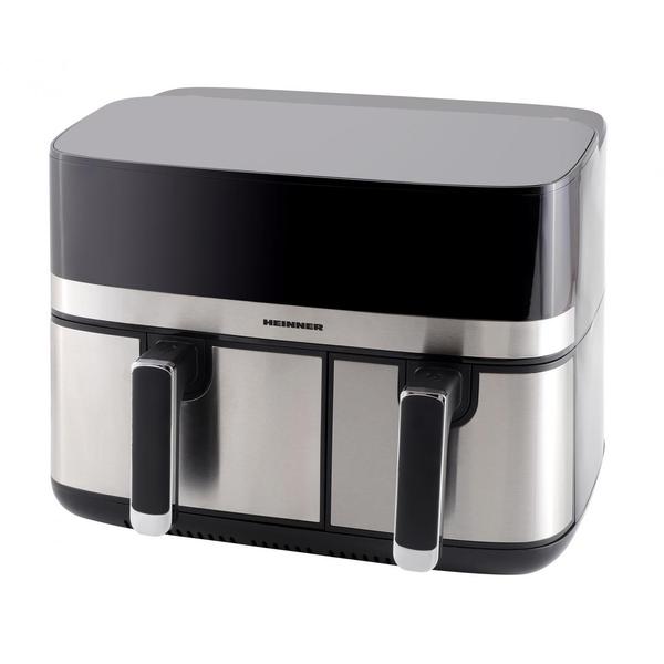 Friteuza cu aer cald HEINNER HAF-H9DB17BKS, 1700 W, 8.6 l, 8 programe, Temperatura 80-200 C (Gri/Argintiu)