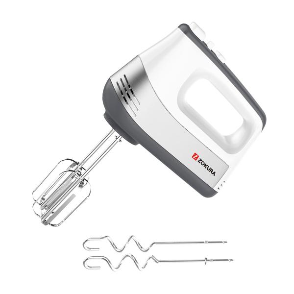 Mixer de mana cu bol rotativ Zokura Z1472, 500W (Alb)