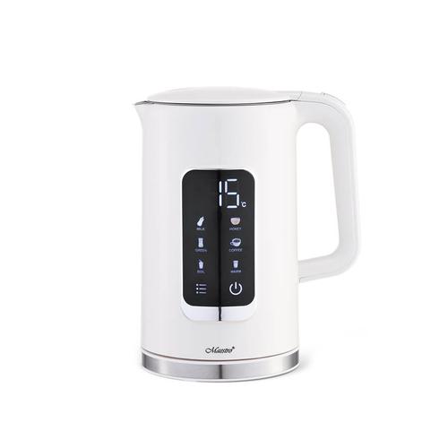 Fierbator de apa Maestro MR-024-WHITE, 1.7 l, 2200 W, Afisaj tactil, Ajustare temperatura (Alb)
