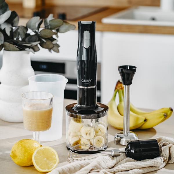 Blender de mana Camry CR 4630, 800 W, 2 viteze, Tocator (Negru)
