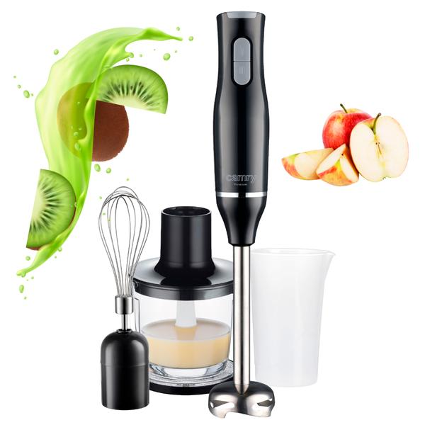 Blender de mana Camry CR 4630, 800 W, 2 viteze, Tocator (Negru)