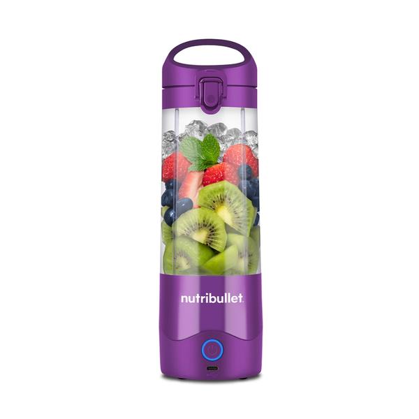 Blender portabil NUTRIBULLET NBP003PU, 0.475l, 1 treapta viteza, USB-C (Mov)