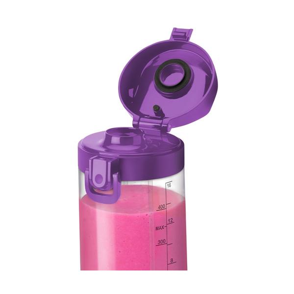 Blender portabil NUTRIBULLET NBP003PU, 0.475l, 1 treapta viteza, USB-C (Mov)