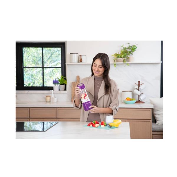 Blender portabil NUTRIBULLET NBP003PU, 0.475l, 1 treapta viteza, USB-C (Mov)