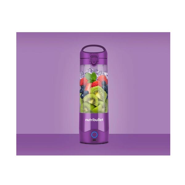 Blender portabil NUTRIBULLET NBP003PU, 0.475l, 1 treapta viteza, USB-C (Mov)
