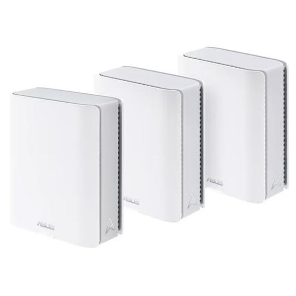 Sistem Wi-Fi Mesh ASUS ZenWiFi BT10 (W-3-PK), BE18000, Tri-Band, acoperire 810m², Quad-Core 2.0GHz CPU, 256MB/2GB Flash/RAM, 10G dual-port, Smart Home Master SSIDs, AiProtection Pro, Adaptive QoS, VPN server/client, IPTV, OFDMA, Beamforming, AiMesh