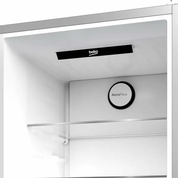 Combina frigorifica Beko B5RCNA366HXB1, 316 l, No Frost, Clasa C, AeroFlow, HarvestFresh, MaxStore, H 186,5 cm (Gri)