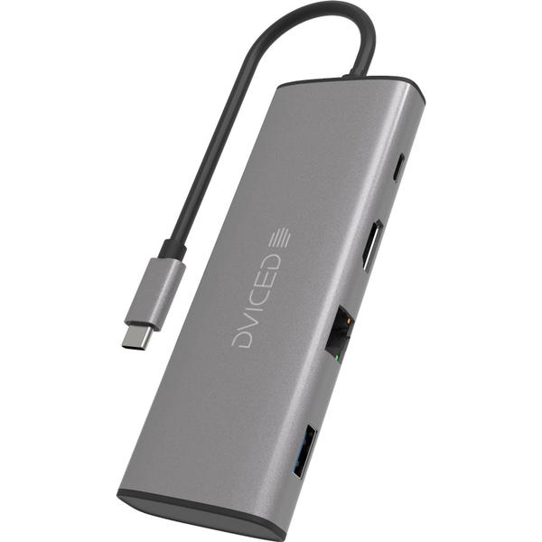 HUB USB Dviced DV300002, USB Type-C, 7-in-1 (Gri)