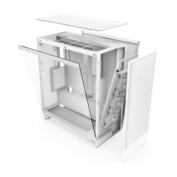 Carcasa NZXT H7 Flow 2024, Middle Tower, Tempered glass (Alb)