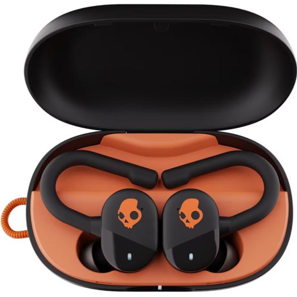 Casti Alergare Skullcandy Push Play Active, True Wireless, Bluetooth, Multipoint, IP55, Autonomie 34 ore, Preppy Summer (Negru/Portocaliu)