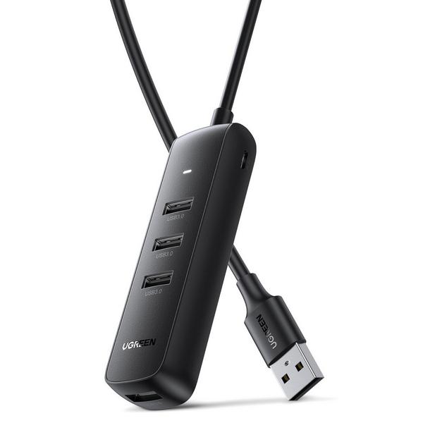 Hub USB Ugreen CM416, 4 x USB-A, 0.25m (Negru)
