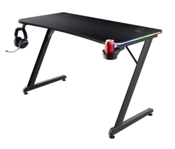 Birou gaming RGB Trust GXT 709 Luminus (Negru)