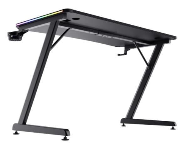 Birou gaming RGB Trust GXT 709 Luminus (Negru)
