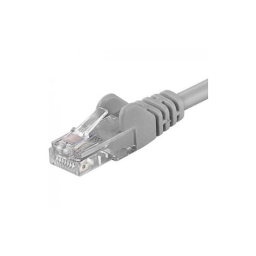 Patchcord UTP PremiumCord  RJ45-RJ45 Cat.6, 0.1m, Gri