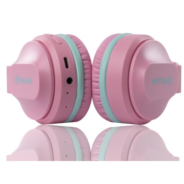 Casti Stereo Tellur Buddy, Bluetooth, Microfon (Roz)