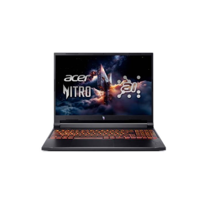Laptop Acer Nitro V16 ANV16 FHD 16 inch AMD Ryzen AI 5 240 16GB 512GB SSD RTX 5050 Windows 11 Home Black