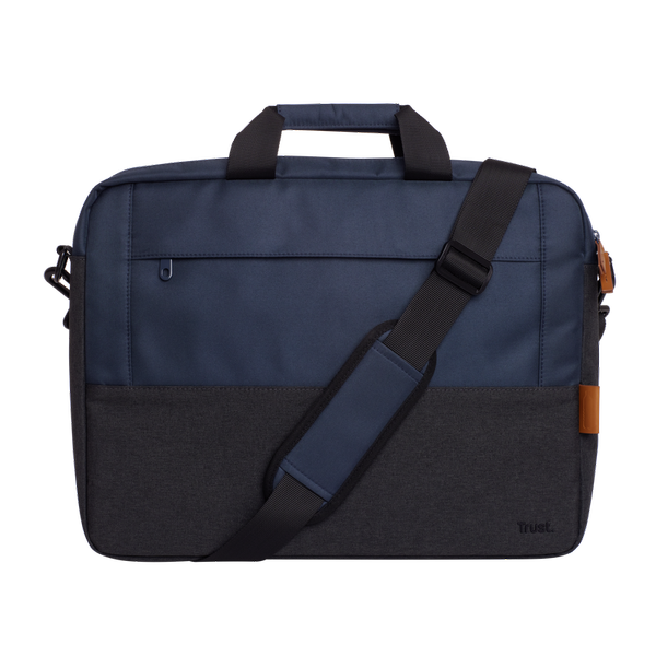 Geanta laptop Trust Lisboa  15.6inch,2 compartimente, material POM, RPET Polyester, RPET, volum 2.1 L, Albastru
