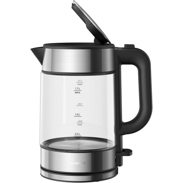 Fierbator de apa Xiaomi Electric Glass Kettle BHR7423EU, sticla borosilicata, Display LED, 1.7 L, 2200 W (Negru)