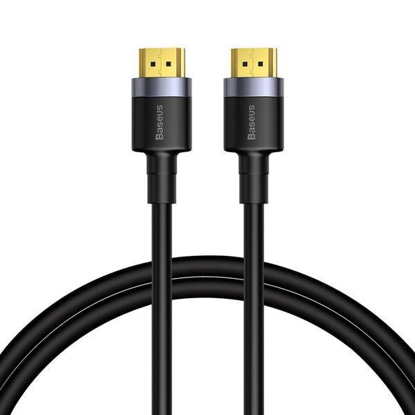 Cablu HDMI  Baseus Cafule, HDMI (T) la HDMI (T), rezolutie maxima 4K UHD (3840 x 2160) la 60 Hz, conectori auriti, 2m, Negru