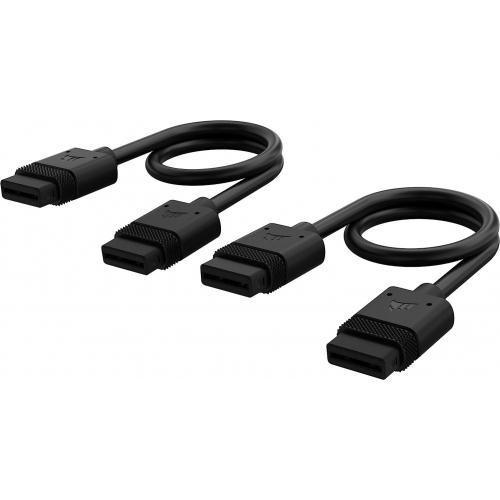 Kit cabluri Corsair iCUE LINK pentru ventilatoare, 1x 600mm, 2x 200mm, 2x 100mm (Negru)