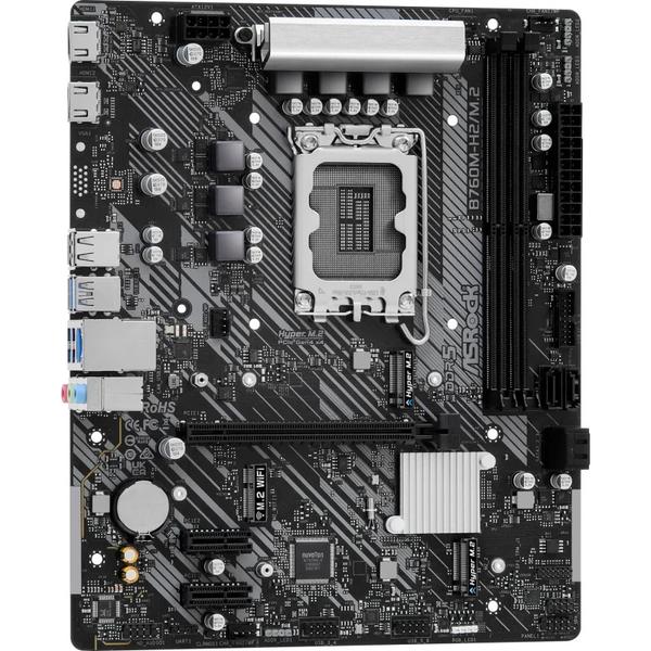 Placa de baza ASRock B760M-H2/M.2, DDR5, Intel B760, LGA 1700, mATX