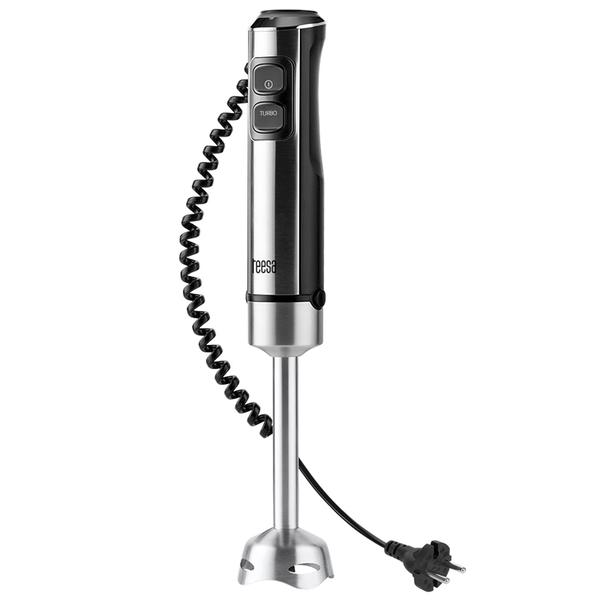 Blender de mana Teesa 1200W, 2 viteze, Turbo, 16.580 RPM (Argintiu)