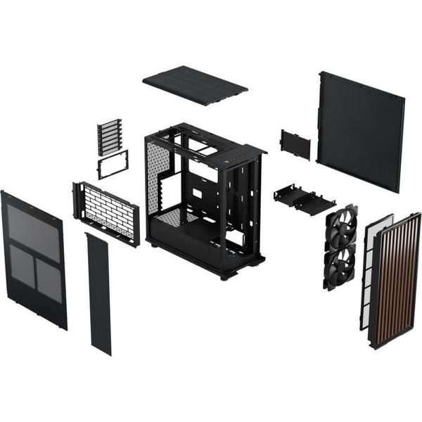Carcasa Fractal Design North TG, Middle Tower, fara sursa, ATX (Negru)