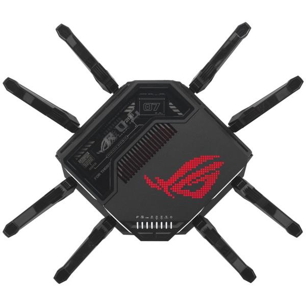 Router Gaming Wireless ASUS ROG Rapture GT-BE98, Quad-Band, WiFi 7, Gigabit, 25000 Mbps, 8 Antene (Negru)