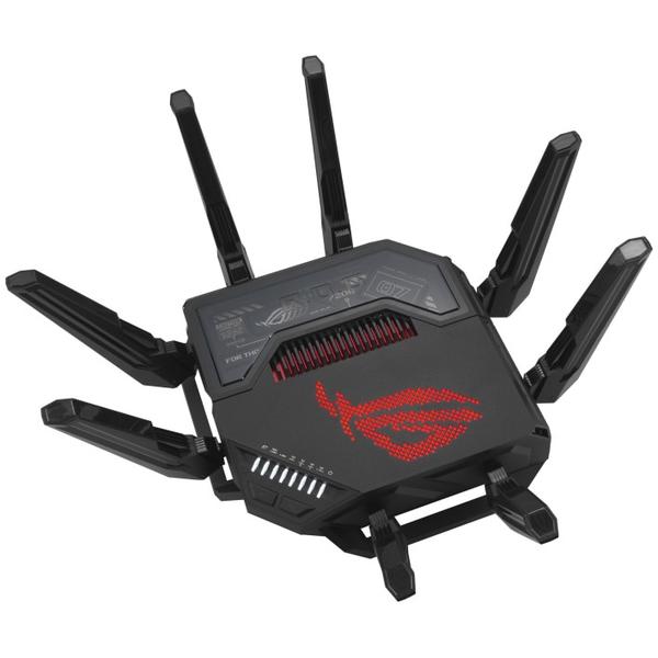 Router Gaming Wireless ASUS ROG Rapture GT-BE98, Quad-Band, WiFi 7, Gigabit, 25000 Mbps, 8 Antene (Negru)