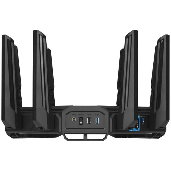 Router Gaming Wireless ASUS ROG Rapture GT-BE98, Quad-Band, WiFi 7, Gigabit, 25000 Mbps, 8 Antene (Negru)