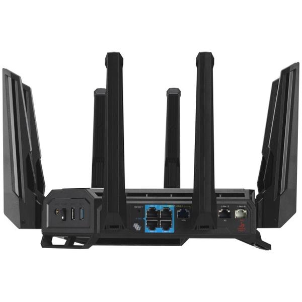 Router Gaming Wireless ASUS ROG Rapture GT-BE98, Quad-Band, WiFi 7, Gigabit, 25000 Mbps, 8 Antene (Negru)
