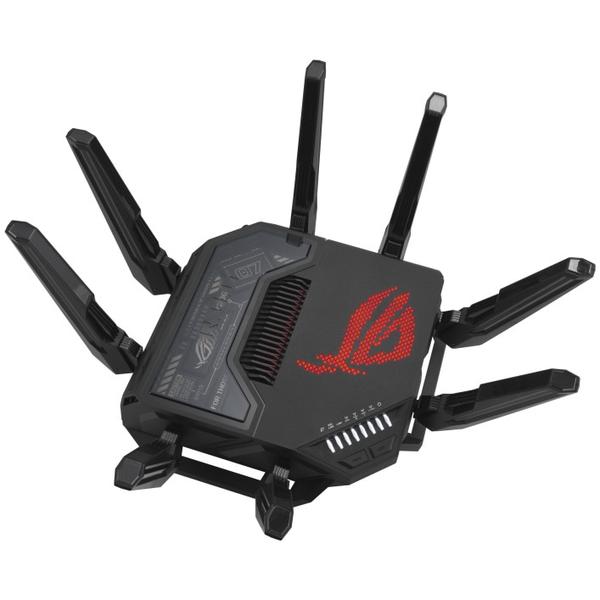 Router Gaming Wireless ASUS ROG Rapture GT-BE98, Quad-Band, WiFi 7, Gigabit, 25000 Mbps, 8 Antene (Negru)