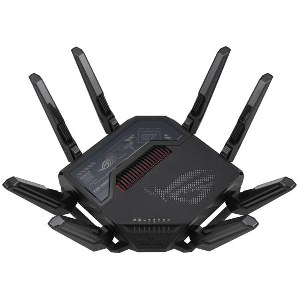 Router Gaming Wireless ASUS ROG Rapture GT-BE98, Quad-Band, WiFi 7, Gigabit, 25000 Mbps, 8 Antene (Negru)