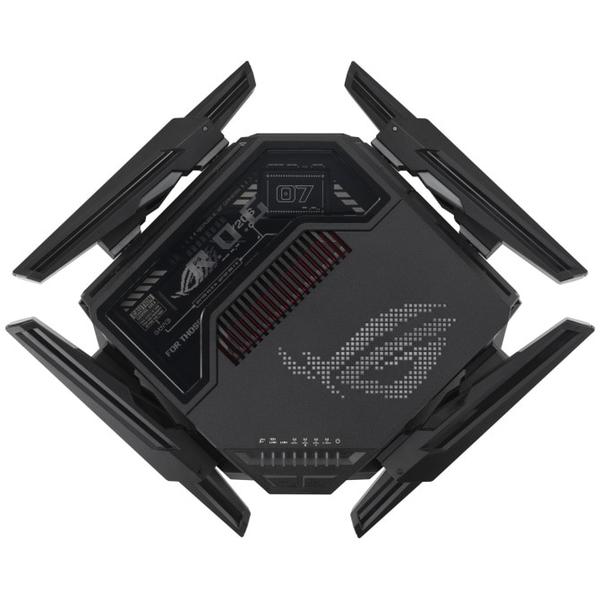 Router Gaming Wireless ASUS ROG Rapture GT-BE98, Quad-Band, WiFi 7, Gigabit, 25000 Mbps, 8 Antene (Negru)