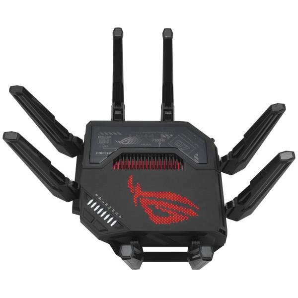 Router Gaming Wireless ASUS ROG Rapture GT-BE98, Quad-Band, WiFi 7, Gigabit, 25000 Mbps, 8 Antene (Negru)