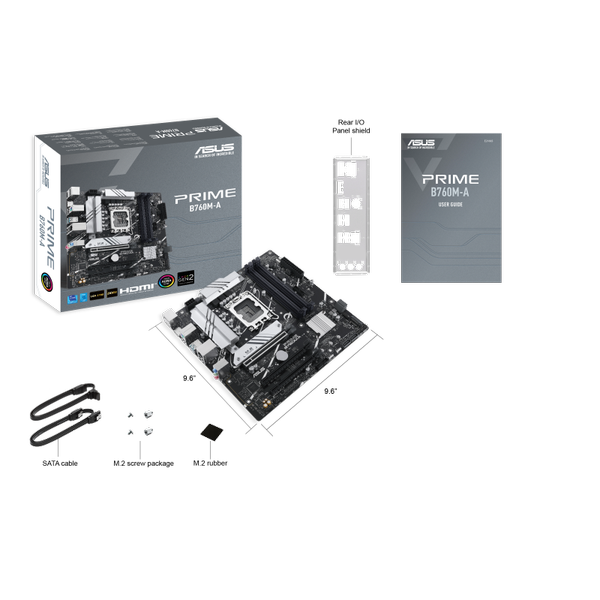 Placa de baza ASUS PRIME B760M-A CSM, DDR5, Intel B760, LGA 1700, mATX