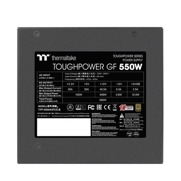 Sursa Full Modulara Thermaltake Toughpower GF, 550W, 80 Plus Gold (Negru)