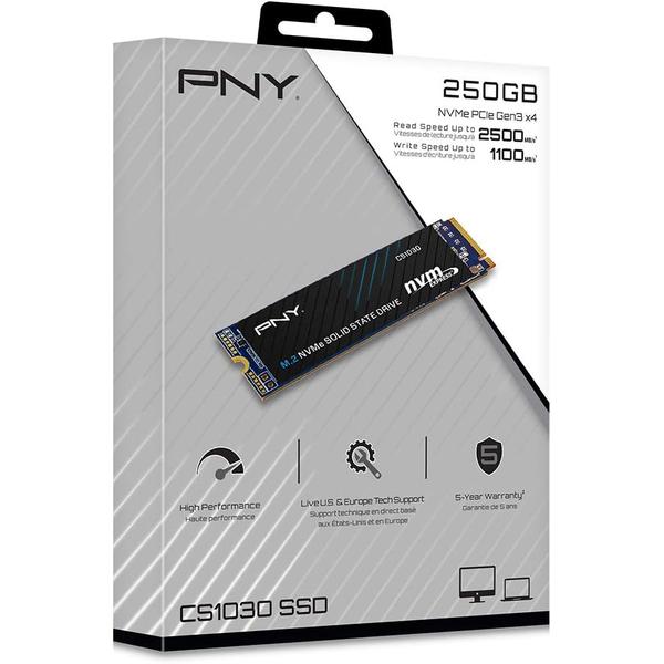 SSD PNY CS1030, 250GB, M.2 2280, PCI-E Gen3 x4 NVMe