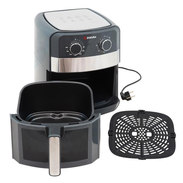 Friteuza cu aer cald, 6,3L, 1350W - Zokura