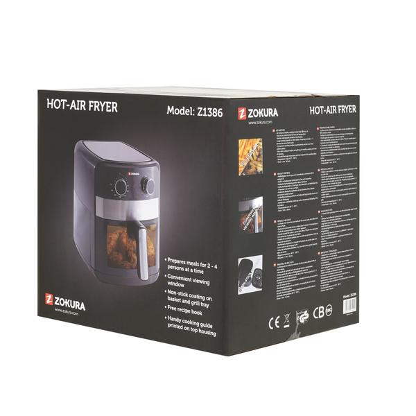 Friteuza cu aer cald, 6,3L, 1350W - Zokura