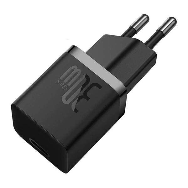 Incarcator retea Baseus, GaN5 Fast Charger 30W, 1 x USB Type-C 5V/3A, Negru